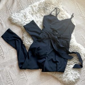 NWT Black Belted Jumpsuit, Size M